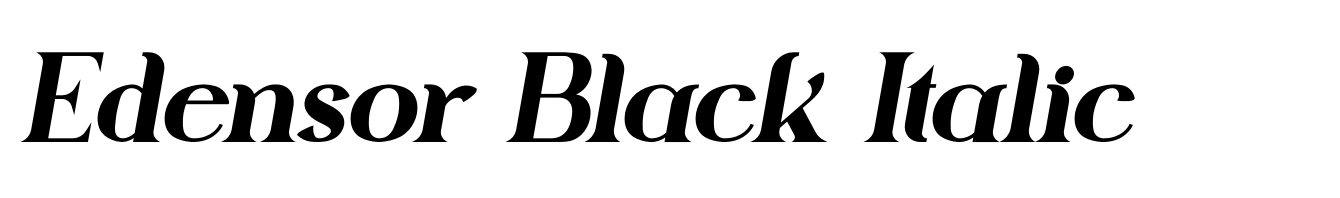 Edensor Black Italic